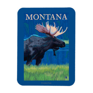 Magnet Flexible Affiche de Vintage voyage de MontanaMoose