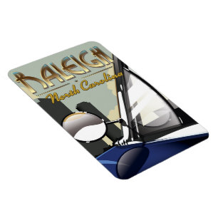 Magnet Flexible Affiche de voiture ancienne de Raleigh Caroline du