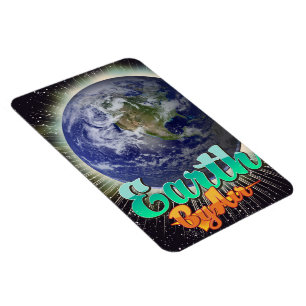 Magnet Flexible Affiche de vol Vintage Earth By Air