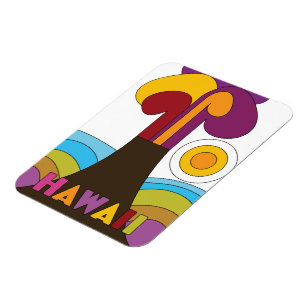Magnet Flexible Affiche de voyage à l'effigie du Vintage Hawaï des