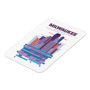 Magnet Flexible Affiche de voyage à Milwaukee