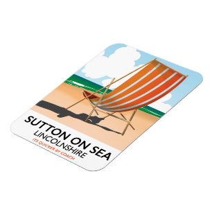 Magnet Flexible Affiche de voyage au bord de mer de Sutton on Sea.