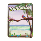 Magnet Flexible Affiche de voyage Barbados Parrot Landcape (Vertical)