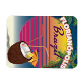 Magnet Flexible Affiche de voyage brésilienne de Florianópolis (Horizontal)