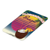 Magnet Flexible Affiche de voyage brésilienne de Florianópolis (Côté Gauche)