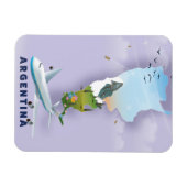 Magnet Flexible Affiche de voyage carte d'Argentine (Horizontal)
