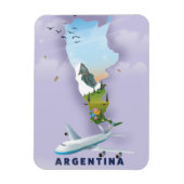 Magnet Flexible Affiche de voyage carte d'Argentine (Vertical)
