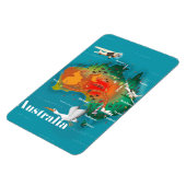 Magnet Flexible Affiche de voyage carte d'Australie (Côté Gauche)