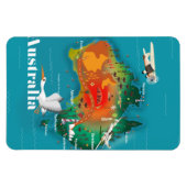 Magnet Flexible Affiche de voyage carte d'Australie (Horizontal)
