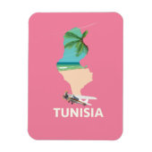 Magnet Flexible Affiche de voyage carte de Tunisie (Vertical)