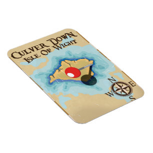Magnet Flexible Affiche de voyage Culver Down île de Wight Anglete
