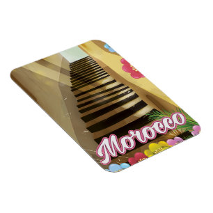 Magnet Flexible Affiche de voyage dans la vieille ville du Maroc