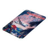 Magnet Flexible Affiche De Voyage D'Avion De Mer Survolant Les Car (Côté Gauche)