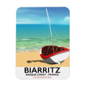 Magnet Flexible Affiche de voyage de Biarritz France Beach (Vertical)
