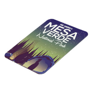 Magnet Flexible Affiche de voyage de camping du parc national de M