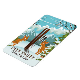 Magnet Flexible Affiche de voyage de Deer Valley Park City Utah sk
