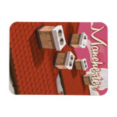 Magnet Flexible Affiche de voyage de dessin animé de Manchester, A (Horizontal)