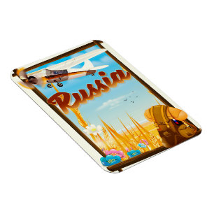 Magnet Flexible Affiche de voyage de dessin animé de paysage de fe