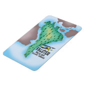 Magnet Flexible Affiche de voyage de Falster Island Danemark. (Côté Gauche)
