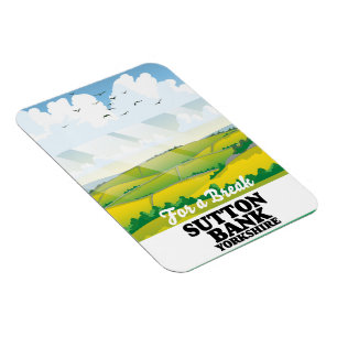 Magnet Flexible Affiche de voyage de la banque Sutton Yorkshire