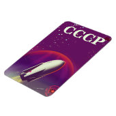 Magnet Flexible Affiche de voyage de la course spatiale soviétique (Côté Gauche)