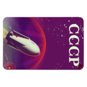 Magnet Flexible Affiche de voyage de la course spatiale soviétique (Horizontal)
