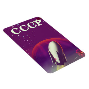Magnet Flexible Affiche de voyage de la course spatiale soviétique