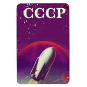 Magnet Flexible Affiche de voyage de la course spatiale soviétique (Vertical)