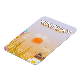 Magnet Flexible Affiche de voyage de la ferme mignonne du Kentucky
