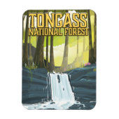 Magnet Flexible Affiche de voyage de la Forêt nationale de Tongass (Vertical)
