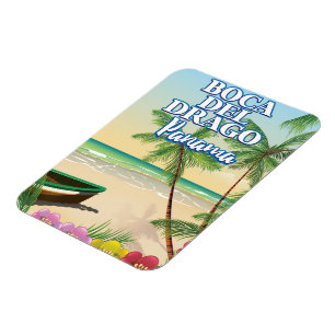 Magnet Flexible Affiche de voyage de la plage de Boca del Drago Pa