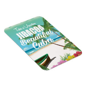 Magnet Flexible Affiche de voyage de la plage de Jibacoa Cuba