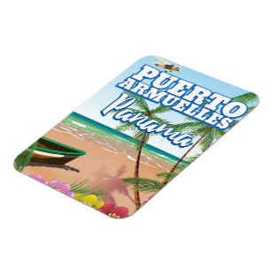Magnet Flexible Affiche de voyage de la plage de Puerto Armuelles