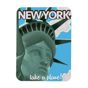 Magnet Flexible Affiche de voyage de la statue de la Liberté de Ne