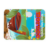 Magnet Flexible Affiche de voyage de l'île de Bornéo. (Horizontal)