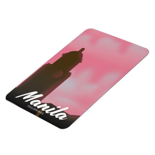Magnet Flexible Affiche de voyage de Manille Philippines. (Côté Gauche)