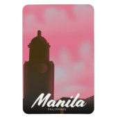 Magnet Flexible Affiche de voyage de Manille Philippines. (Vertical)
