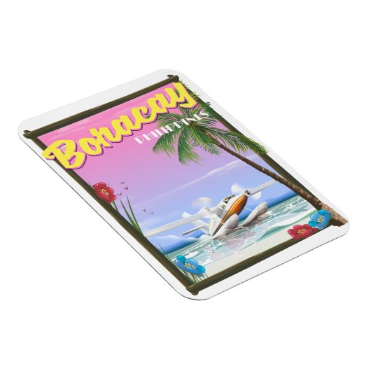 Magnet Flexible Affiche de voyage de plage de Boracay Philippines (Côté Droit)
