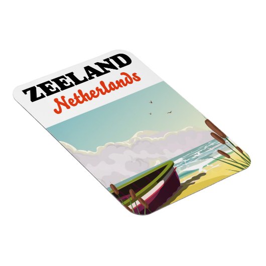 Magnet Flexible affiche de voyage de plage Zeeland Pays-Bas (Côté Droit)