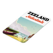Magnet Flexible affiche de voyage de plage Zeeland Pays-Bas (Côté Gauche)