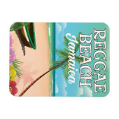 Magnet Flexible Affiche de voyage de Reggae Beach Jamaïque (Horizontal)