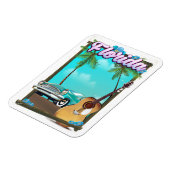 Magnet Flexible Affiche de voyage de style rétro de Floride (Côté Gauche)