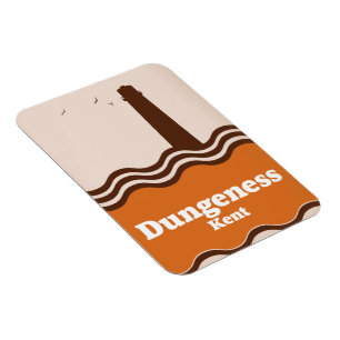 Magnet Flexible Affiche de voyage de style vintage Dungeness Kent