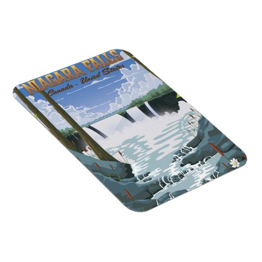 Magnet Flexible Affiche de voyage des chutes du Niagara (Côté Droit)