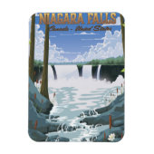 Magnet Flexible Affiche de voyage des chutes du Niagara (Vertical)