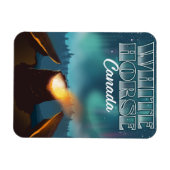 Magnet Flexible Affiche de voyage du Canada du Cheval blanc (Horizontal)
