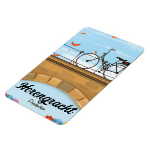 Magnet Flexible Affiche de voyage du canal Herengracht Amsterdam