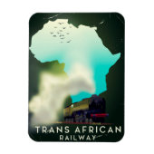 Magnet Flexible Affiche de voyage du chemin de fer transafricain (Vertical)