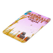 Magnet Flexible Affiche de voyage du comté de Marshall '1836' Indi (Côté Gauche)