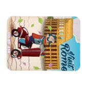 Magnet Flexible Affiche de voyage du dessin animé de Rome (Horizontal)